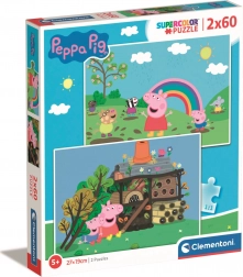 Peppa Gris puslespil 2x60 brikker