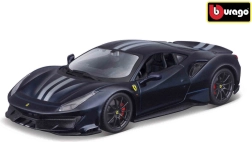 Ferrari TOP 488 Pista blå med sølvstribe 1:24 model Bburago