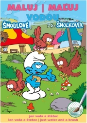 Maler med vand malebog A5 – Smølferne 15 × 21 cm