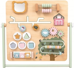 Træ-aktivitetsboard gård for børn 2+