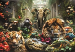 Puslespil 1000 brikker – mystisk jungle CLEMENTONI