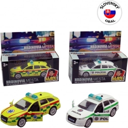 Redningstjeneste og politi træk-tilbage bil