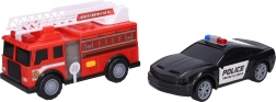 Politibil og brandbil med effekter 23 cm