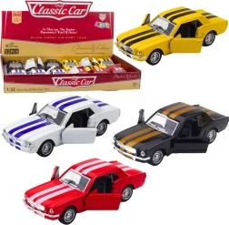 Klassisk metalbil 1:32 med pull-back drev og åbne døre