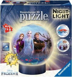 Ravensburger 3D lysende puzzleball Frost 2, 72 brikker