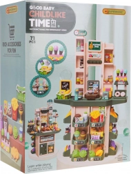 Børnesupermarked med lys- og lydfunktion + tilbehør