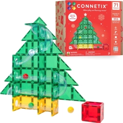 Connetix juleudgave Christmas Tree Ball Run – magnetiske byggesæt, 71 dele