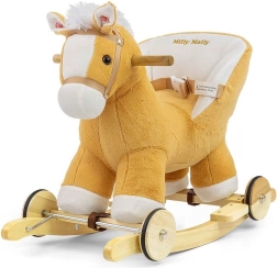 Gyngende hest med melodi og hjul Milly Mally Polly lys brun