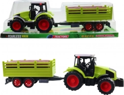 Traktor med anhænger med friktionsmotor til børn