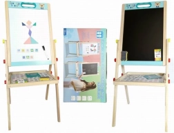 Trædobbeltsidet tavle 85 cm med tilbehør