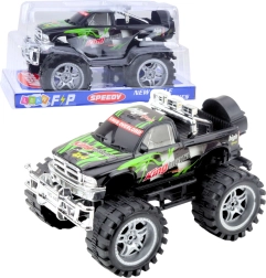 Terrængående bil med baghjulstræk grøn‑sort 27 cm