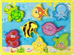 Træpuslespil med undervandstema