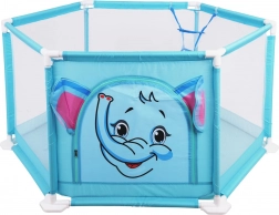 børne legefoldgård elefant med bolde og kurv