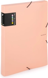 Boks med elastik A4 Pastelini abrikos