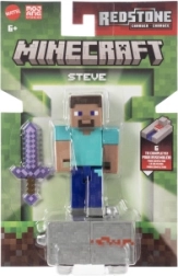 Minecraft-figur Steve med tilbehør, 8 cm