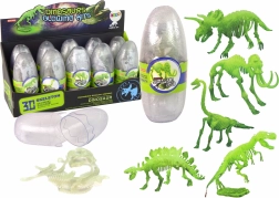 Lysende 3D mammut-skelet i plastikæg