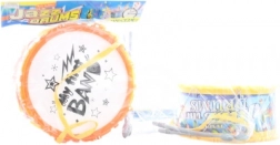 Plastiktromme til børn med trommestikker 21 cm