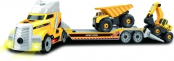 Skruet lastbiltrækker med byggemaskiner 62 cm med lys og lyde