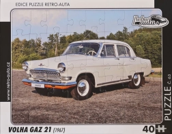 RETRO-AUTA puslespil Volga GAZ 21 (1967) 40 brikker