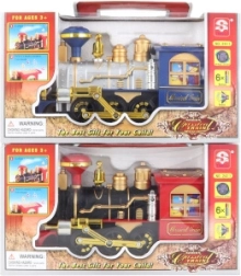 Rygende plastlokomotiv på batterier