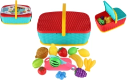 Picnickurv med skærefrugter og grøntsager, 15 dele