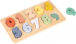 Træpuslespil med indlæg - Tal 0 til 9