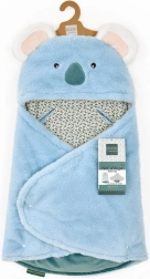 Plysbetrukket tæppe med hætte Yoca le Koala 70 cm