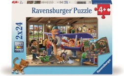 Ravensburger puslespil bliv fly- og togreparatør 2x24 brikker