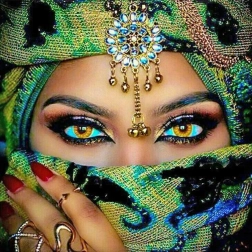 Diamantmaling 7D Fascinerende Blik 30x40 cm