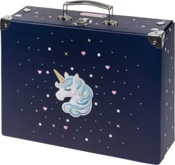 BAAGL sammenfoldelig skoletaske Unicorn Gold