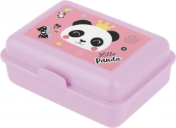 Rosa madkasse med Hello Panda-motiv