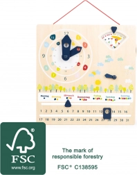 Didaktisk kalender med ur SMALL FOOT