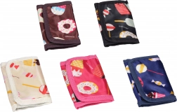 Stilfuld pung med lomme og velcrolukning