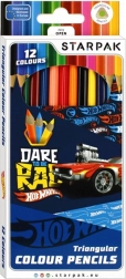 Trekantede farveblyanter HOT WHEELS, 12 farver