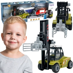 Woopie gaffeltruck med grab og anhænger med lys og lyde