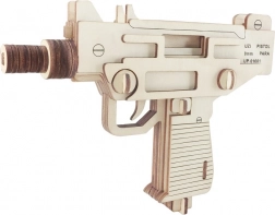 Træ 3D Puslespil Pistol UZI