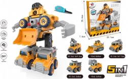 Robot 5-i-1, der kan omdannes til køretøjer, DIY