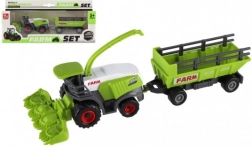 Mejetærsker med trailer – plastmodel 22 cm med friløb