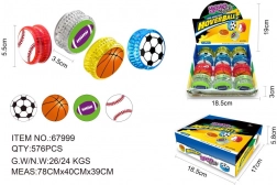 Jojo-sportsbold med lyseffekter 5,5 cm