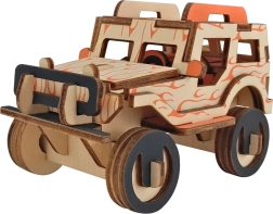 Træ 3D puslespil Jeep