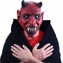 Uhyggelig djævelsk latexmaske