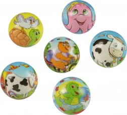 Skum gummibold Dyr 6 cm