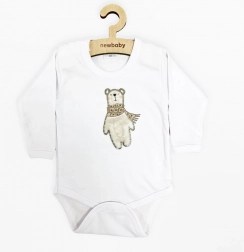 babybody med lange ærmer New Baby Polar Bear 86