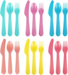 Plastbestiksæt til 6 personer, 18 dele