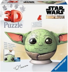 Ravensburger 3D puslespil STAR WARS Mandalorian Grogu – kugle, 72 brikker