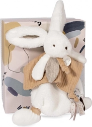 Doudou plys kanin med kramme tæppe beige 25 cm