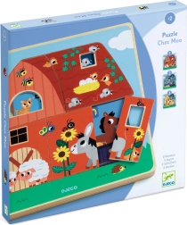 Trelags træpuslespil Gård