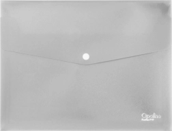 Mappe i kuvertform med trykknap A4, klar, udvidelig 2 cm (350 µm), pakke med 5 stk