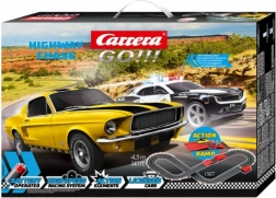 bilbane carrera go highway chase 4,3 m med hop og biler chevrolet camaro og ford mustang