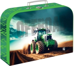 Børnekuffert til kreativt udstyr 34 cm – traktor OXYBAG